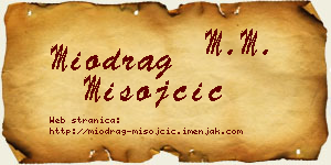 Miodrag Misojčić vizit kartica